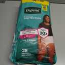 Depend Fresh Protection Adult Diapers, Incontinence & Postpartum Bladder Leak Underwear for Women, Disposable, Maximum, Large, Blush, 28 Count 