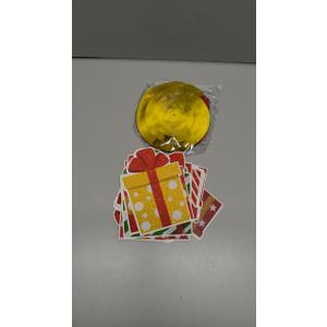 60 PCS Christmas Hanging Foil Swirls Decorations Gift Box Shape Hanging Swirls Ceiling Decorations Present Box Cutouts Party Supplies for Xmas Winter Holiday Birthday Outdoor Indoor Party Favor