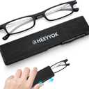 HEEYYOK 1.25 Reading Glasses Men Women TR90 Ultra Thin Blue Light Blocking Readers Mens Womens Cheaters Reading glasses Compact Portable Stretchable Slim Flat