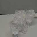 6 Pcs Plastic Goblets 7.5oz Vintage Goblet Plastic Wine Glasses Colored Retro Embossed Water Goblets for Wine Bar Juice Baby Shower Wedding Reception Grand Event Party (Clear)