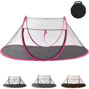Outdoor Cat Enclosures, Portable Cat Tent for Bearded Dragon, Dogs and Small Animals, Cat Outdoor Tent with Foldable Bag, (Rose Red)