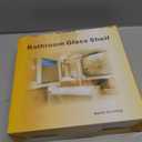 HouseMila Glass Shower Shelves, 2 Tier Tempered Glass Corner Shelf Shower Organizer with Extra 3 Hangers Shower Shelves for Inside Shower