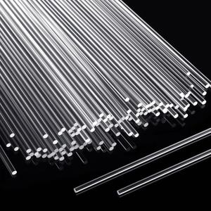 Vicenpal 120 Pcs 10 Inch Clear Acrylic Rods 3 mm Diameter Acrylic Dowel Rods Round Plastic Strip Cake Topper Sticks for DIY Crafts Party Decorations Gardening
