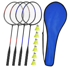 KH Badminton Rackets Set of 2 4 6 for Adults Kids,Beach Lawn Backyard Game Outdoor Sports,Racquets,Shuttlecocks & Carry
