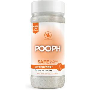 POOPH Litterizer 16oz Cat Litter Deodorizer Fragrance Free Cat Litter Additive Helps Control Odor Reduce Moisture and Support Cleaner Litter Boxes