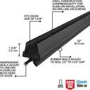 M-D Building Products Vinyl Cinch U-Shape Door Bottom Seal, Slide-On Weatherstripping Draft Stopper, Easy to Install, Fits 32 x 1-3/8 Doors, Fills 1/2- 1-1/2 Gaps, 43399, Brown
