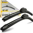 22"+22" Windshield Wiper Blades, Fit for Ford F-150, Chevrolet Silverado 1500, GMC Sierra 1500, RAM 1500, (Pack of 2), OEM Quality Replacement Wipers, All-Season Aerodynamic Design