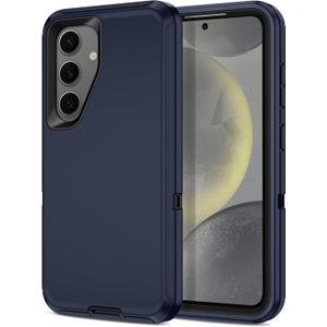 I-HONVA for Samsung Galaxy S24 Plus Case,Galaxy S25 Plus Case Shockproof Dust/Drop Proof 3-Layer Full Body Protection [Without Screen Protector] Rugged Heavy Duty Cover,Navy Blue/Black