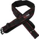 MELOTOUGH Padded Tool Belt with D ring for men construction Strong Durable Double Metal Roller Buckle,adjustable waist 33'-47 'thick confortable foam padding (XL)