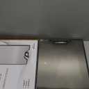 Stainless Steel Cutting Board, Double-Sided Cutting Board with Knife Sharpener, Stainless & Wheat Straw PP, Food-Grade Metal Chopping Board for kitchen, Large Size 16"x11"