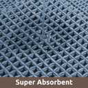 AMOAMI Waffle Bath-Mat, Absorbent Bath Mats for Bathroom Non Slip, Machine Washable Bathroom Rugs with Tassels Ultra Soft Boho Bath Rugs for Floor 24"x36" Blue