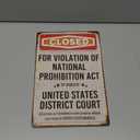 Closed Prohibition Sign Vintage Speakeasy Decor Metal Sign Prohibition Wall Art Decor 1920s Gift Speakeasy Signs Prohibition Decor 20s Party Decorations 8 X 12 Inches (yellow)