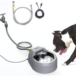 Dog Water Bowl Dispenser Auto Filling Water Fountain Connects to Garden Hose, Water Faucet (Fountain)