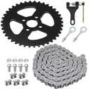 YOXUFA 40 Tooth Sprocket 420 Chain with Rear Drive Chain 90 Links Replacement for Coleman Mini Bike CT200U BT200X CT200U-EX Baja Warrior TrailMaster MB200 Axis M200 Predator 212 196cc 200cc 6.5hp Part