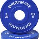 EVERYMATE Change Weight Plates 5LB Set Fractional Plate Olympic Bumper Plates for Cross Training Bumper Weight Plates Steel Insert Strength Training Weight Plates