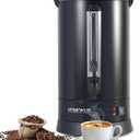 HOMOKUS Commercial Coffee Urn,120 Cup Commercial Coffee Maker,18L Double Wall Stainless Steel Large Hot Coffee Dispenser Hot Water Urn,1500W Quick Brew Electric Coffee Percolator (Dark Grey)