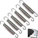 6 Pack Trampoline Springs Replacement 5.5 Inch Heavy Duty Stainless Steel Fitness Rebounder Extension Spring for Outdoor Trampolines Recreational Indoor Exercise Trampoline Mini Trampoline