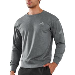 NORTHYARD Men's Crewneck Sweatshirt Long Sleeve Cotton Sweat Shirt Lightweight Athletic Workout Sport Gym Running Sweatshirts (Large)