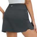 M MAELREG High Waisted Tennis Skirts for Women Stretchy Athletic Skirts for Pickleball Mini Lined Golf Casual Skort Dark Grey