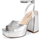 Platform Heels for Women Chunky Heel Platform Sandals Womens Open Toe Ankle Strap Womens Wedding Party Shoes