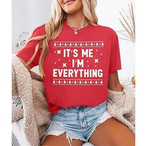 Christmas Couples His and Her Shirt: Family Matching Xmas Outfits Sets - Funny Holiday Graphic Pajamas Tees Top (Small, B-redwomen)