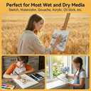 Qlmhudaim Watercolor Paper Pad  A4 (8.2" x 11.7") 140lb/300gsm,Heavyweight Cold Press Paper - for Watercolor, Mixed Media, Drawing & Sketch Book for Kids - Artist Professional & Craft Supplies