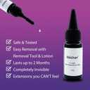 V Light Hair Extensions Glue, Hair Extensions Glue for V Light System Kit Use Only(20g/2 Pack)
