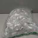 40 Pack Plastic Light Bulbs, 100ml/3.4 Oz Clear Fillable Ornaments, Plastic Light Bulbs Candy Jars for Crafts, Decorative Centerpieces, Party Favors, Silver