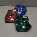 wegreeco Washable Dog Diapers (3 Pack), Highly Absorbent Dog Diapers for Female Dogs, Female Dog in Heat, or Excitable Urination (Blue, Green, Red Plaid, Medium) (Medium (12"-15" Waist))