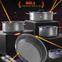 Pro DUXANO Ceramic Pots and Pans Set & 2026 Upgraded Hybrid 3-Ply Stainless Steel Frypan, 2X Non Stick, High Heat Sear, PFAS PTFE PFOA Free Non Toxic Induction Cookware,Removable Handle,Oven Safe,12PC