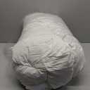 Goose Down Fiber Comforter Queen Size  All Season Naturally Breathable Down Comforters, Luxury Hotel Collection Duvet Insert with 8 Corner Tabs, Cotton Fabric & Baffle Box (White,50oz Fill) (Queen(90"x90"))