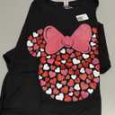 Disney Minnie Mouse Icon Pink Hearts Valentine's Day Women's Crop Top, M
