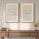 Framed Minimalist Christian Wall Art, Set of 2 Neutral Beige Biblical Prints, Abstract Artwork Decor for Living Room, Bedroom, Office, Prayer Room Decor, 16x24 Inch