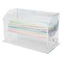 Winco Acrylic Straw Dispenser, Medium, 12.38 x 5.5 x 7.13 inches, Clear