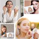 Vercraft Employee Appreciation Gift for Women Teacher Inspirational Canvas Makeup Bag Portable Compact Mirror Bulk Cosmetic Bag Thank You Volunteer CNA Nurse Coworker(Rainbow,Warm,20 Pcs)
