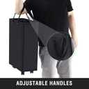 Slim Rolling Laundry Basket, Slim Laundry Hamper with Wheels and Adjustable Long Handles, 45L Small Laundry Baskets with Mesh Top for Bedroom, Closet, and Bathroom - Black