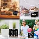 12 Pack Mini Tabletop Chalkboard Sign with Base Stand, 5 X 6 Inch Vintage Wooden, Ideal for Table Numbers, Food Signs, Message Boards, Party Decorations, Event Supplies