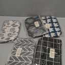 Boao 5 Pieces Canvas Cosmetic Bags Printed Small Makeup Bag Multi Function Travel Organizer Pouch Purse with Zipper for Women Fall Vacation Travel Toiletry storage Christmas Birthday Gift