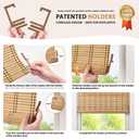 LazBlinds Cordless Bamboo Blinds, Roll Up Shades for Windows, Light Filtering Hanging Window Blinds, Bamboo Shades for Patio Indoor/ Outdoor Porch, 32'' W x 64'' H, Natural