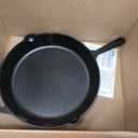Amazon Basics Pre-Seasoned Cast Iron Skillet, Oven Safe, Even Heating, Heat Distribution, Stove Compatible, Heavy-Duty, 15-Inch, Black