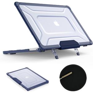 SEYMAC stock Case for MacBook Air 13.6 inch, Shock-Absorbing Protection with Folding Stand &Mouse Pad Case for MacBook Air 13.6 inch, Navyblue