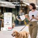 Dog Poop Bag Holder  Retractable Dispenser with Waste Bag Hook, Tracks Poop via App to Support Health, Included 1 Dog Bag Holder & 15 Leakproof Bags (Black)