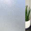 KESPEN Frosted Window Privacy Film Heat Control UV Sun Blocking Glass Stickers Static Cling Non Adhesive Door Coverings Decals for Bathroom Home Office, Sparkling, 17.5 Inch X 6.5 Feet