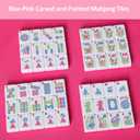 1.2American Mahjong Tile Set, 166 Mahjong Game Set with Pink Color (Tiles Only, No Racks and Other Accessories)