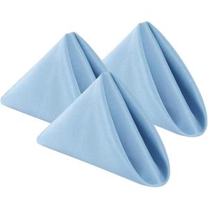 Bailarina Cloth Napkins Set of 120,17x17 inches Dinner Napkins Cloth Washable,Polyester Square Table Cloth Napkin Bulk with Hemmed Edges Ideal for Banquets, Parties and Weddings-Blue Mist