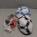 OFOZOZEY Soccer Ball Size 3,4,5,Two Pack,Classic Indoor Outdoor Soccer with 1 Pump 2 Net Bag and 1 Needle,Long-Lasting for Training, Games, Outdoor & Indoor Play,Ideal Gift for Boys (Black and Blue)