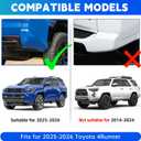 Rear Bumper Cover Fits for 2025-2026 Toyota 4Runner Bumper Protector Compatible with 4Runner Exterior Accessories Rear Bumper Corner Guard