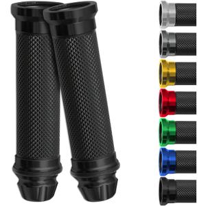 DREAMIZER Motorcycle Handle Grips Rubber Pedal Bike Scooter Handlebar Grips Modified Handlebar Throttle Turn Grip Settle - Black