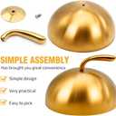 Stainless Steel Steak Dome Cover with Handle, 7.9" Food Dome Cover for Melting Cheese, Buttering Desserts, Steaming and Serving Burgers, SandwichesGold