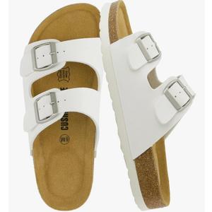 CUSHIONAIRE Lane Cork Footbed Sandals for Women – Comfortable Double Buckle Slip-On with Genuine Suede Footbed & Arch Support Slides for Women Footwear Size 29